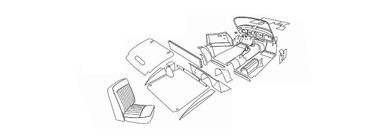 XK150 Roadster Full Trim Kit Schematic