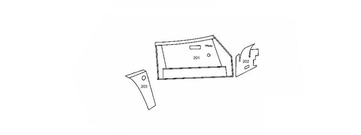 XK150 Roadster Door Panels Schematic