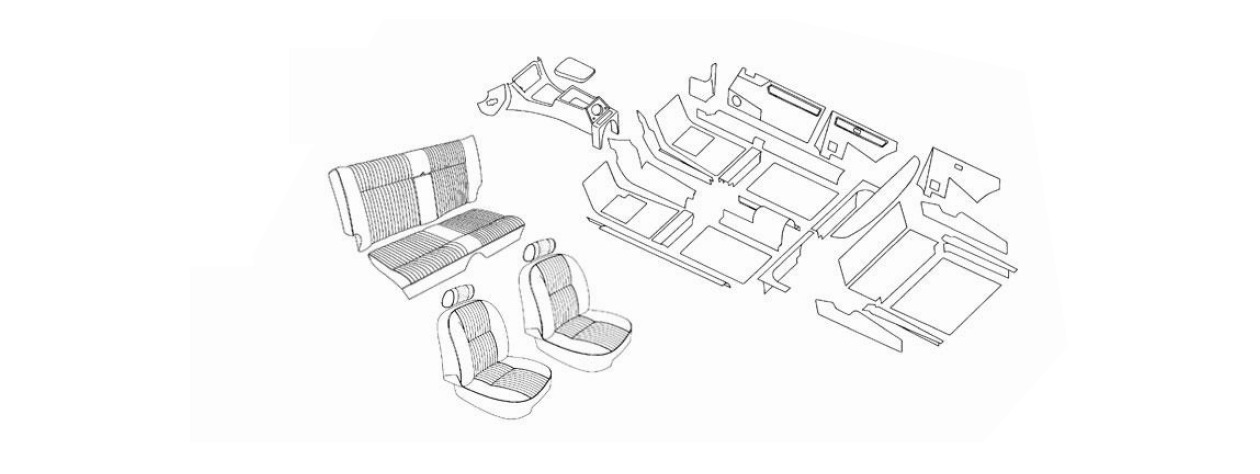 XJ6 Coupe Full Trim Kit Schematic