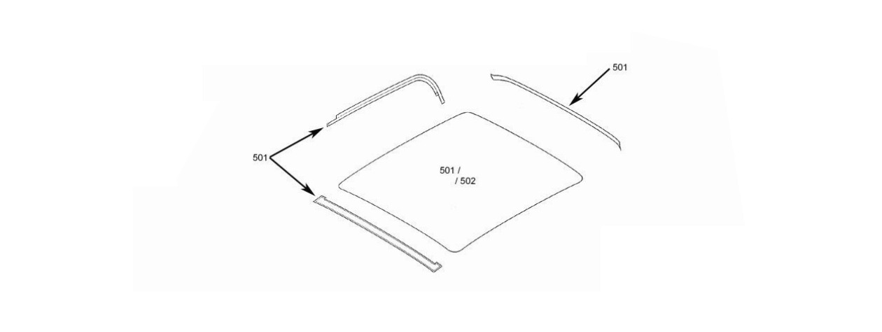 XJ12 Coupe (2 Door) Roof & Hood Schematic