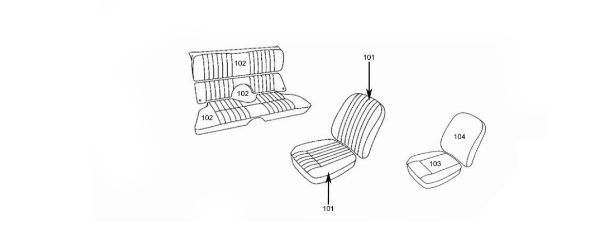Front Seat Backrest Fibres (pair) Schematic