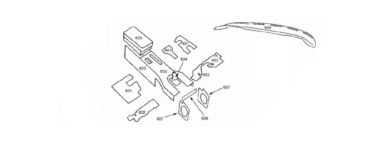Glove Box Inner - Black Flock Schematic