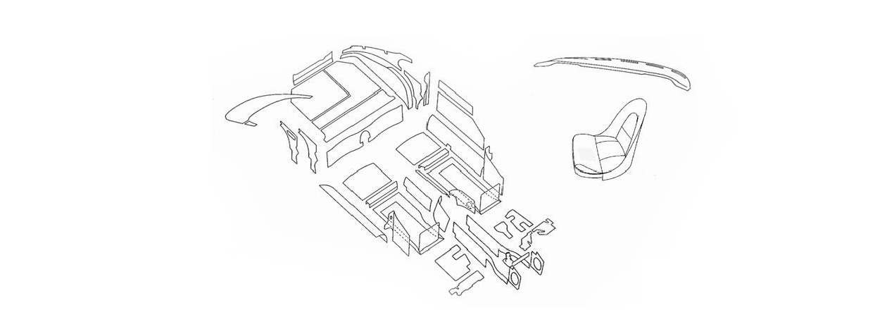 E Type FHC 3.8 Full Trim Kit Schematic