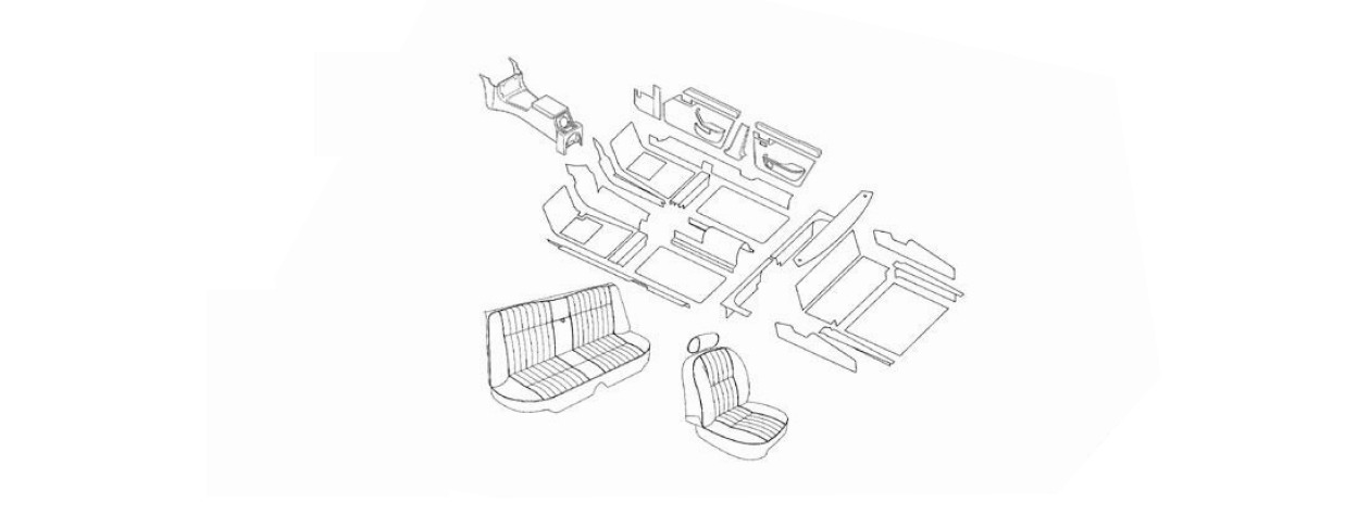 XJ6 Series 3 Full Trim Kit Schematic