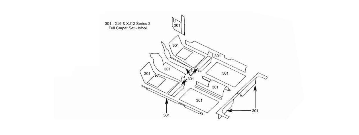 XJ6 Series 3 Carpets & Floor Schematic
