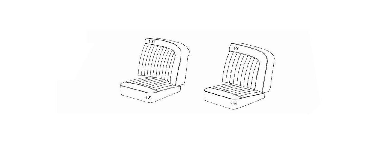 Front Seat Base Cushions (pair) Schematic