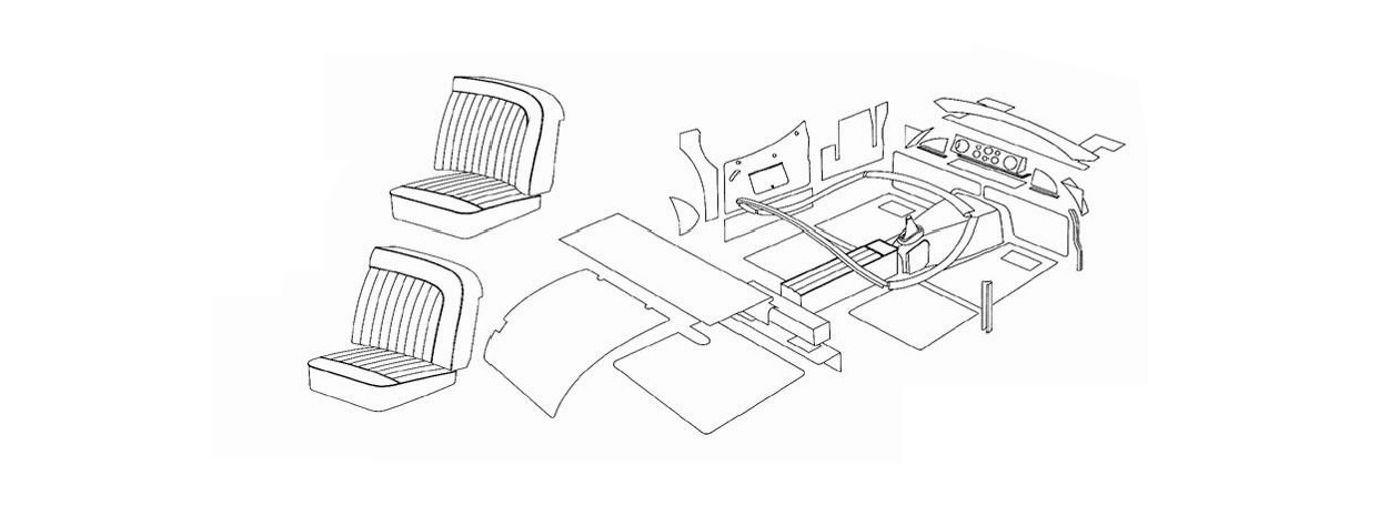 XK120 Roadster Full Trim Kit Schematic