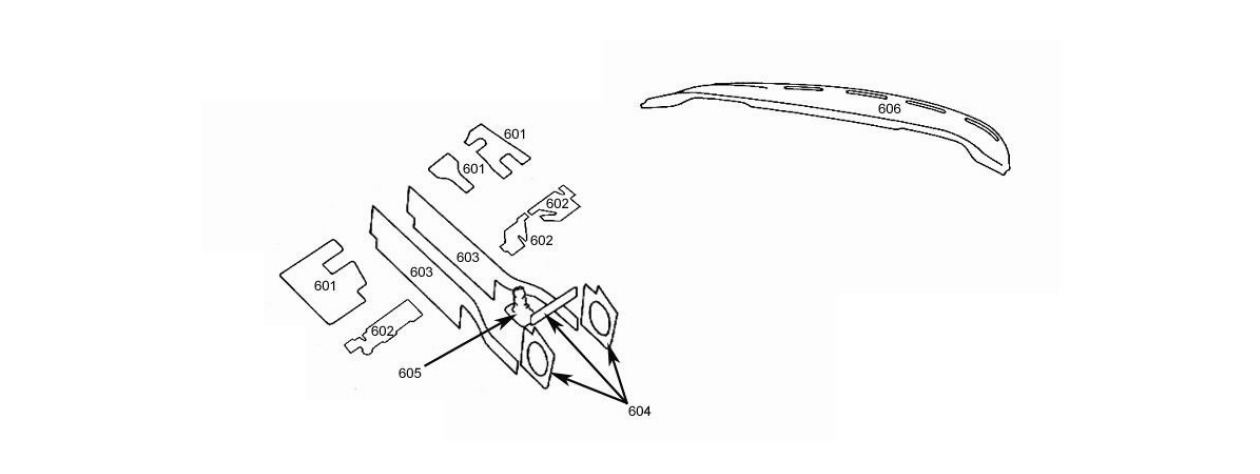 Centre Console Foam Kit Schematic