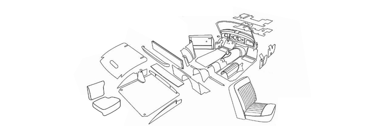 XK150 DHC Full Trim Kit Schematic