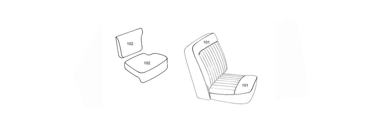 Trimmed Tilting Bucket Seats (pair) Schematic